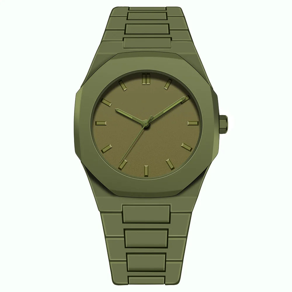 Minimalist Design Quartz Watch for Men Casual Lightweight Plastic Strap Waterproof Sports Business Watches Man Creative Clock