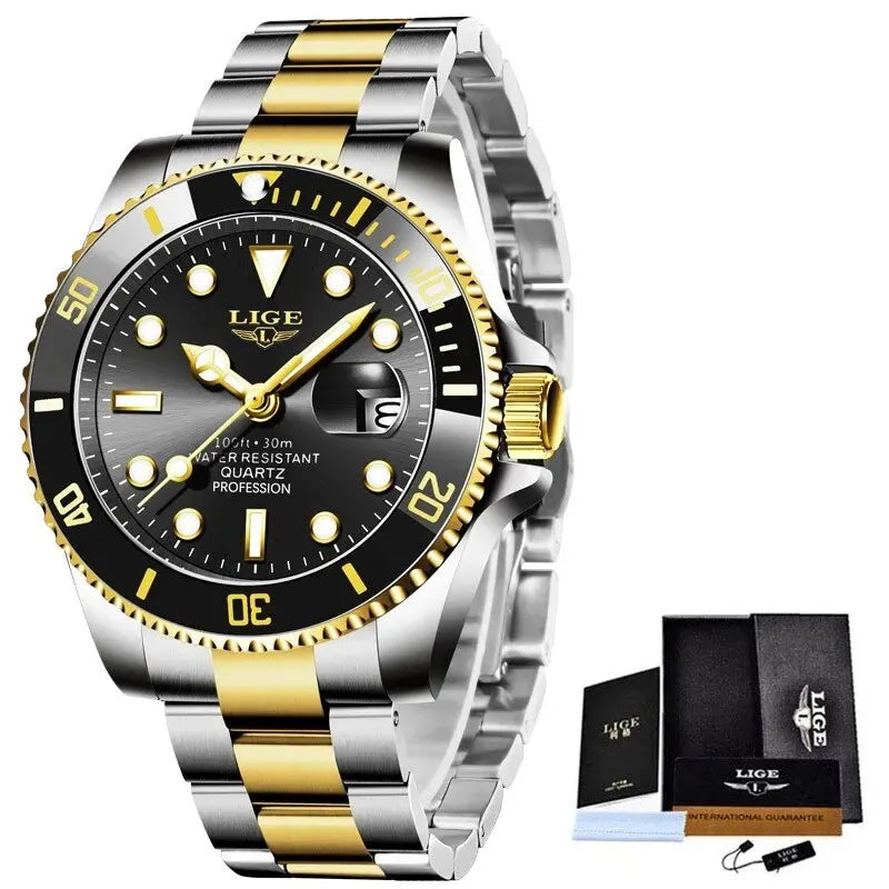 Top Brand Luxury Fashion Diver Watch Men 30ATM Waterproof Date Clock Sport Watches Mens Quartz Wristwatch Relogio Masculino