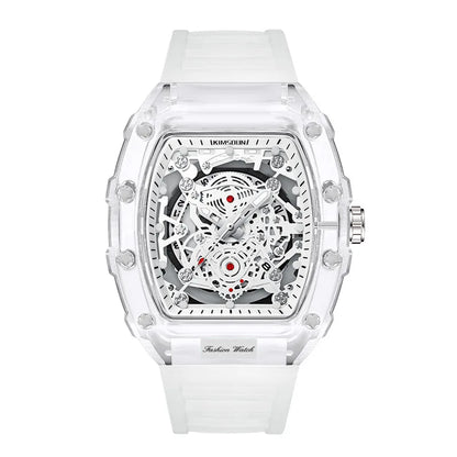 UTHAI BK134 Fashionable Men Watch Barrel Shaped Transparent Waterproof Quartz Watch Sports Clock Gift Watches for Man