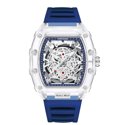 UTHAI BK134 Fashionable Men Watch Barrel Shaped Transparent Waterproof Quartz Watch Sports Clock Gift Watches for Man
