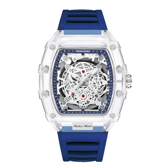 UTHAI BK134 Fashionable Men Watch Barrel Shaped Transparent Waterproof Quartz Watch Sports Clock Gift Watches for Man