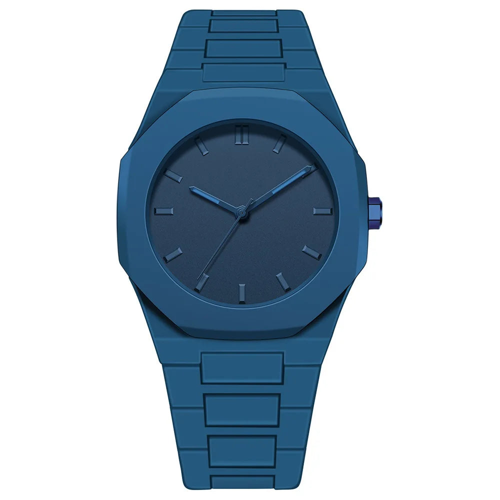 Minimalist Design Quartz Watch for Men Casual Lightweight Plastic Strap Waterproof Sports Business Watches Man Creative Clock